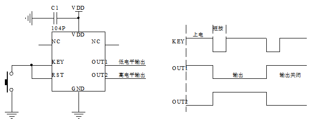 一键开关机专用芯片