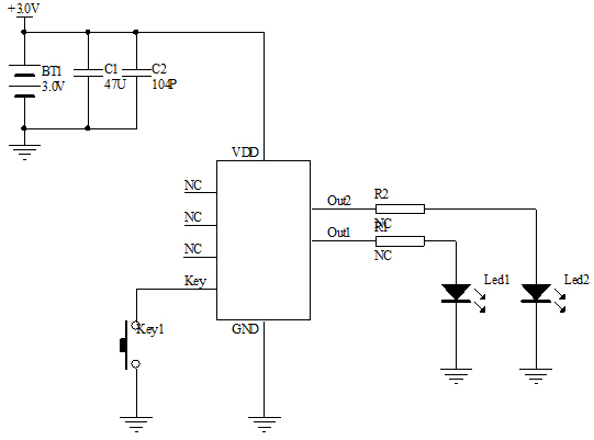 色温切换开关芯片